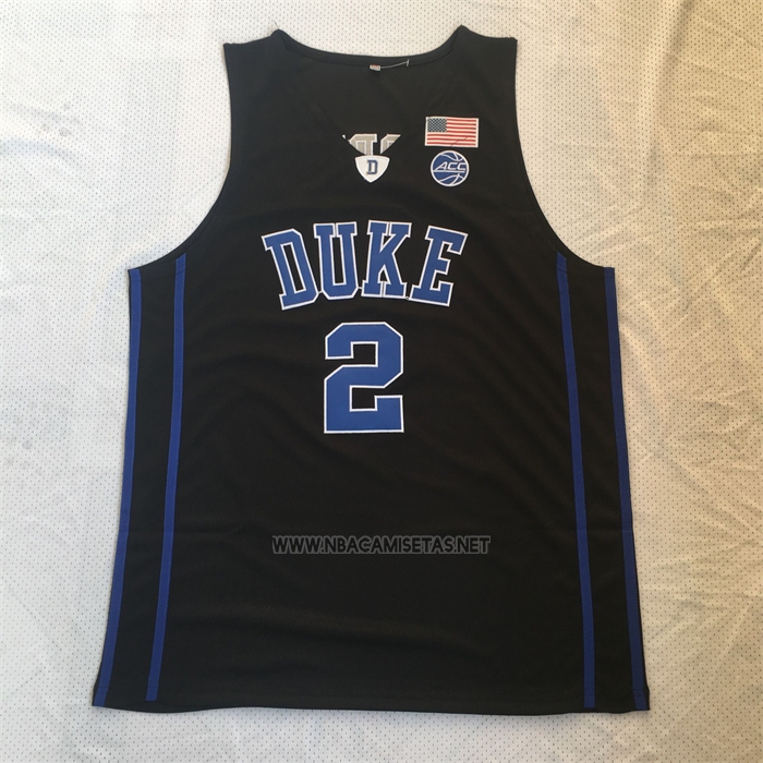 Camiseta NCAA Duke Blue Devils Cam Reddish Negro